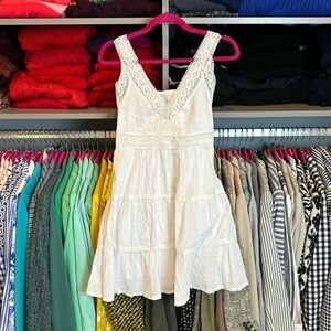Sile Bezi Tekstil white sleeveless white sundress size XS